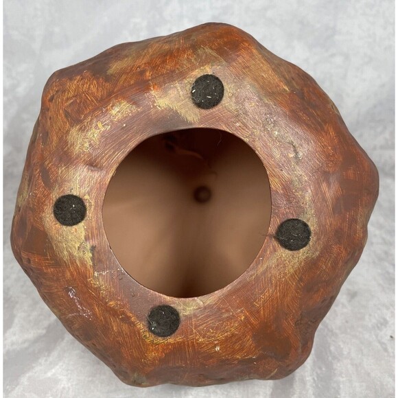 Halloween Ceramic Pumpkin Jack-O-Lantern CJF Designs Ceramic 7.5” Creepy/Spooky - Picture 9 of 9